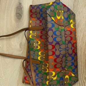 Coach Rainbow Signature Tote